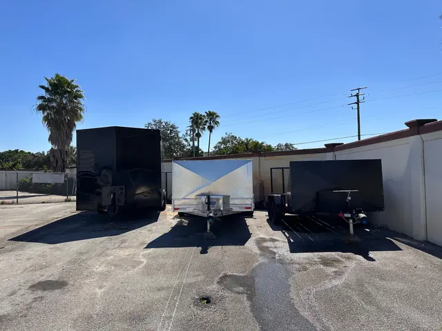 Atlas Rentals trailers at the Broward yard